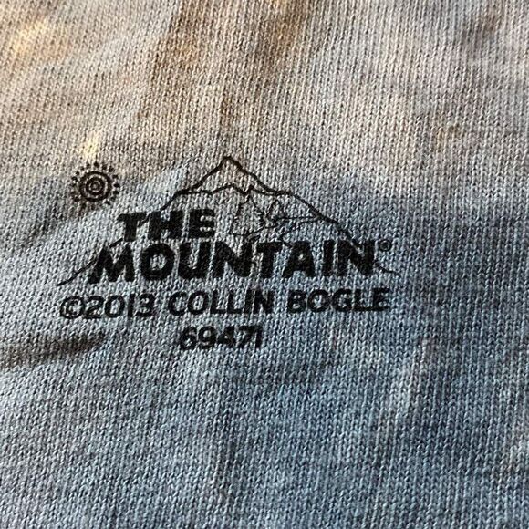 The Mountain Men’s XXL Wolf And Snow Collin Bogle Blue/Gray Tie Dye Shirt 2013 - Picture 5 of 5